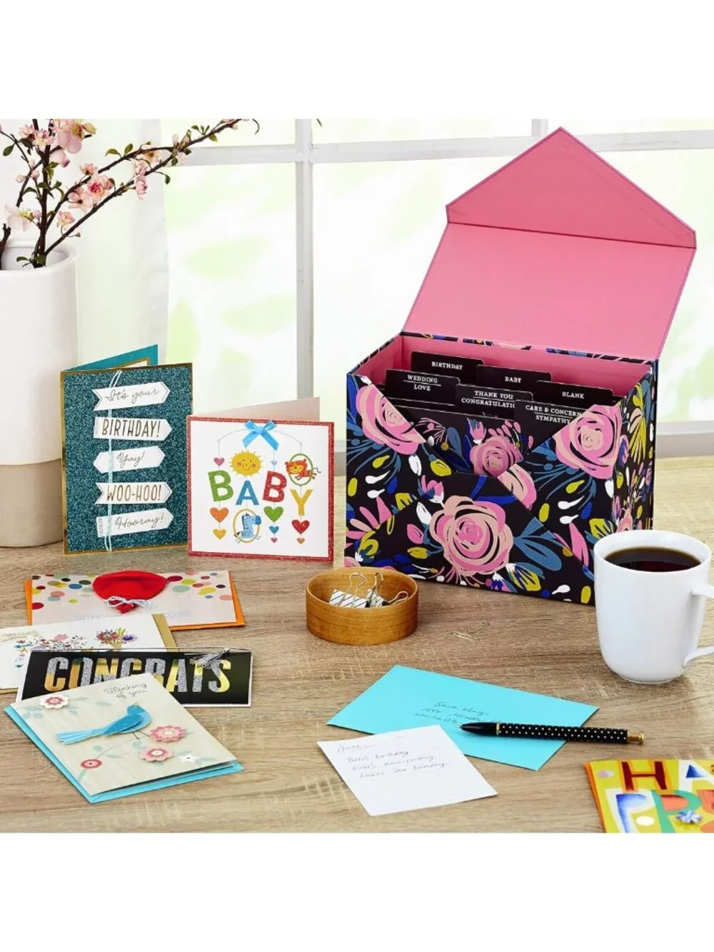 Assorted Handmade Greeting Cards Set - 24 Boxed Cards for All Occasions